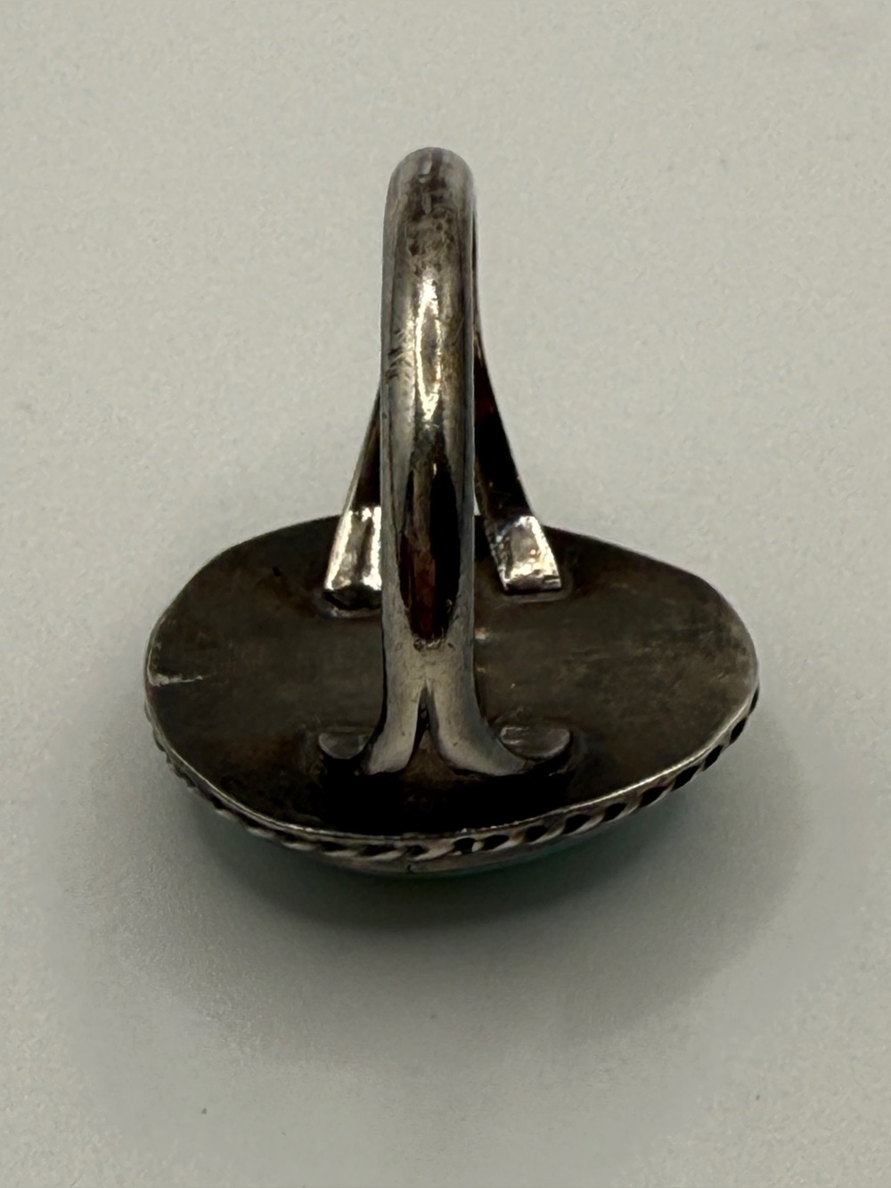 Vintage Navajo Sterling Silver Turquoise Ring 925 size 6.5 Really pretty stone! - Picture 8 of 14
